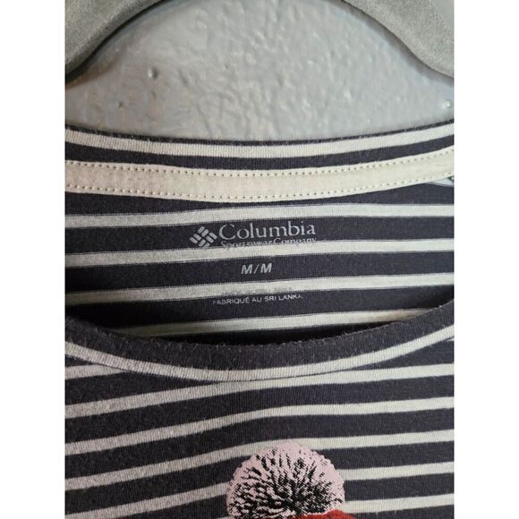 Columbia Women's Unbearable Striped Graphic 3/4 Sleeve T-Shirt Size Medium - Picture 6 of 6